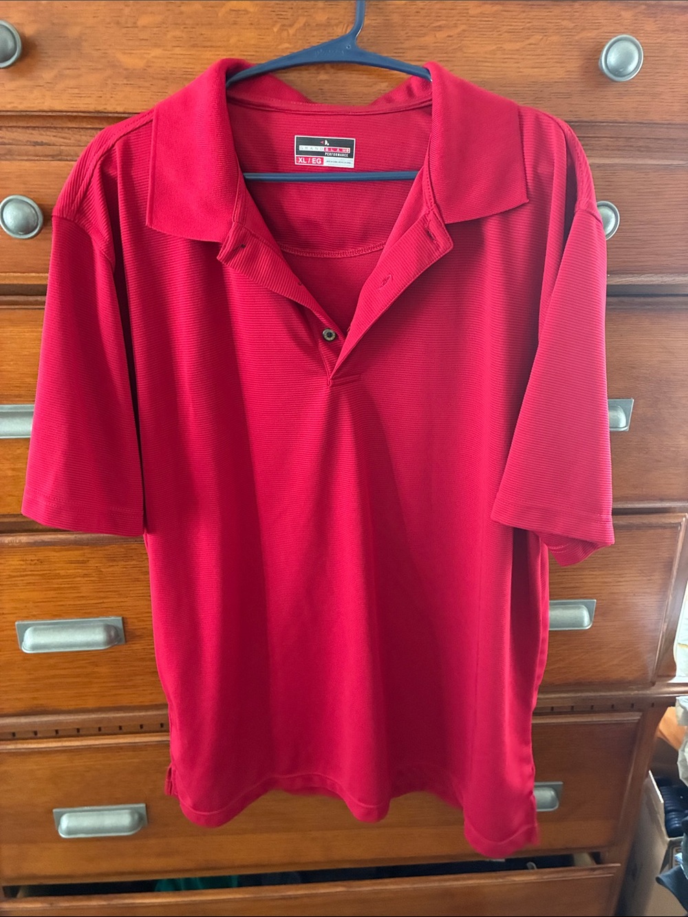 Grand Slam Red Men's Short-Sleeve Polo